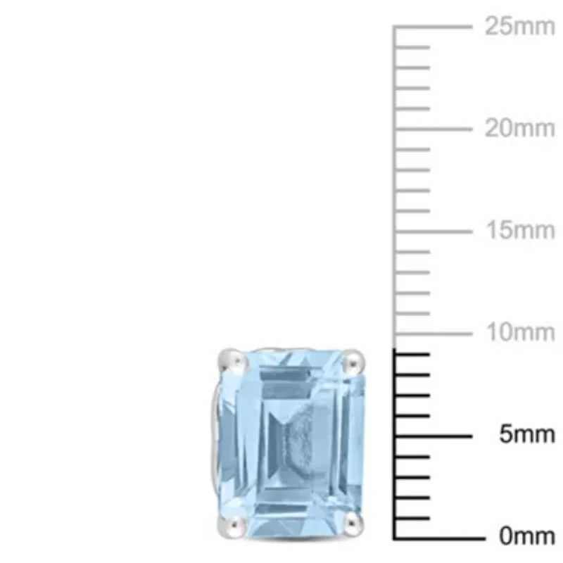 Sky Blue Topaz Stud Earrings in Sterling Silver