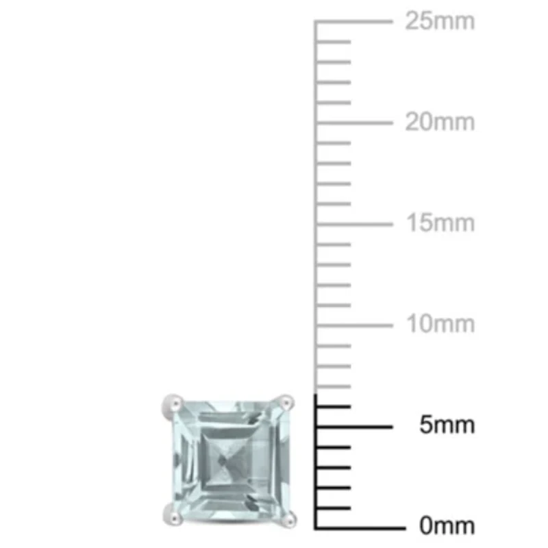 Sky Blue Topaz Stud Earrings in Sterling Silver
