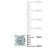 Sky Blue Topaz Stud Earrings in Sterling Silver