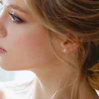 Sky Blue Topaz Stud Earrings in Sterling Silver