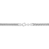 Double Curb Link Anklet in Sterling Silver