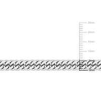 Double Curb Link Anklet in Sterling Silver