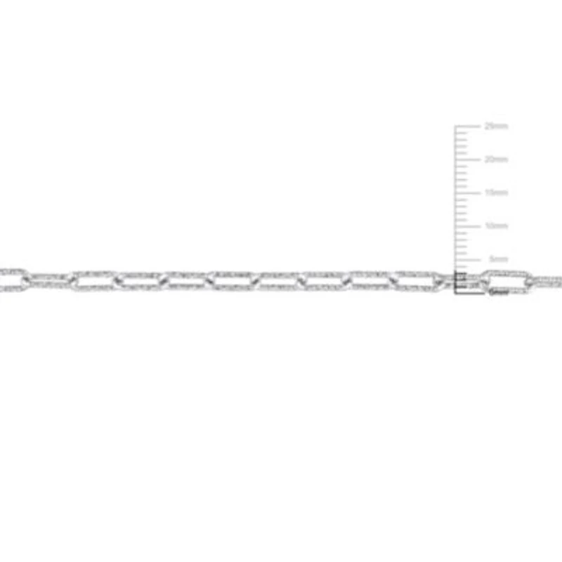 3.5mm Fancy Oval Link Anklet in Sterling Silver