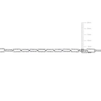 3.5mm Fancy Oval Link Anklet in Sterling Silver