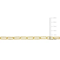 3mm Paperclip Link Bracelet Anklet in Yellow Plated Sterling Silver