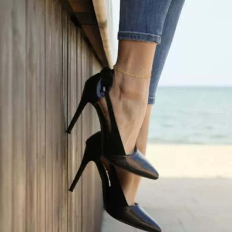 3mm Paperclip Link Bracelet Anklet in Yellow Plated Sterling Silver