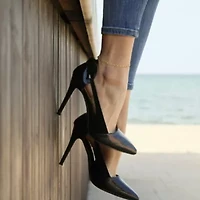 3mm Paperclip Link Bracelet Anklet in Yellow Plated Sterling Silver