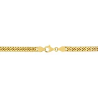 Double Curb Link Anklet in Yellow Plated Sterling Silver