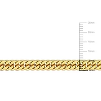 Double Curb Link Anklet in Yellow Plated Sterling Silver
