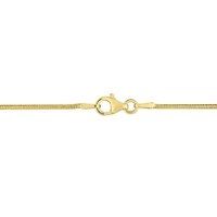 1.2mm Snake Chain Anklet in Yellow Plated Sterling Silver