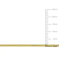 1.2mm Snake Chain Anklet in Yellow Plated Sterling Silver