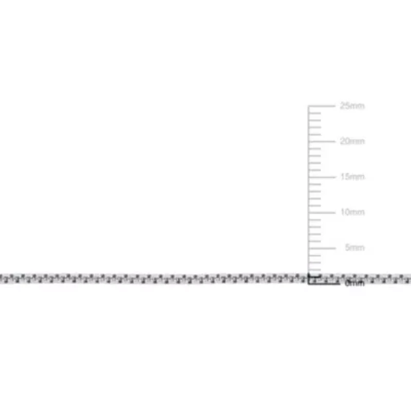 1.6mm Hollow Round Box Link Anklet in 10K White Gold