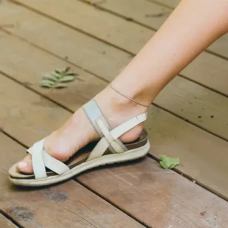 1.6mm Hollow Round Box Link Anklet in 10K White Gold