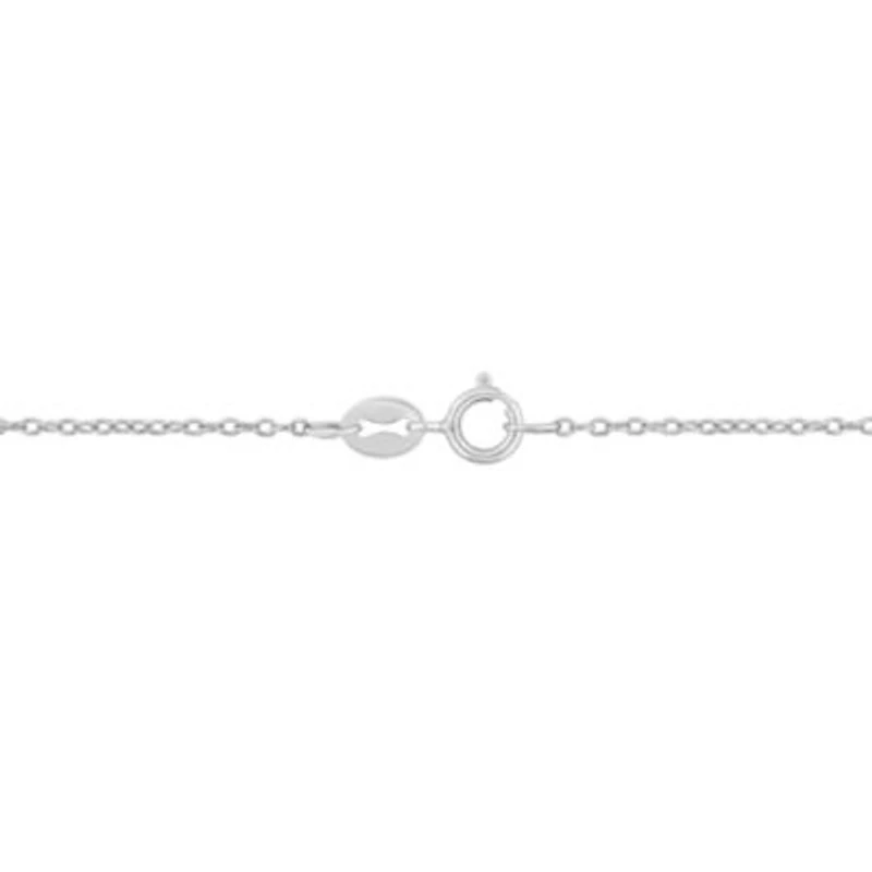 White Agate Halo Necklace in Sterling Silver