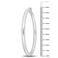 45mm Round Hoop Earrings in Sterling Silver