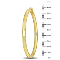 45mm Round Hoop Earrings in Yellow Plated Sterling Silver