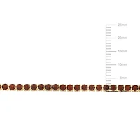Garnet Tennis Bracelet in Yellow Plated Sterling Silver