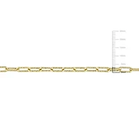 2-Pc Set of 3.5MM Paperclip Chain Bracelet and Necklace in Yellow Plated Sterling Silver, 9" & 20"