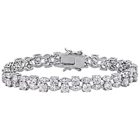 Lab Created 17.16 ct. t.g.w. Created White Sapphire Bracelet in Sterling Silver