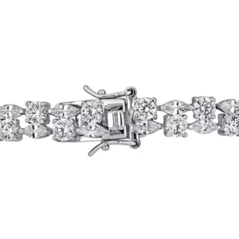Lab Created 17.16 ct. t.g.w. Created White Sapphire Bracelet in Sterling Silver