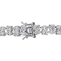Lab Created 17.16 ct. t.g.w. Created White Sapphire Bracelet in Sterling Silver