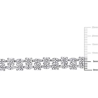 Lab Created 17.16 ct. t.g.w. Created White Sapphire Bracelet in Sterling Silver
