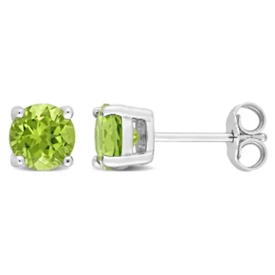 Peridot Stud Earrings in Sterling Silver