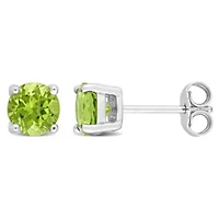 Peridot Stud Earrings in Sterling Silver