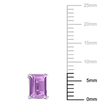 Amethyst Stud Earrings in Sterling Silver