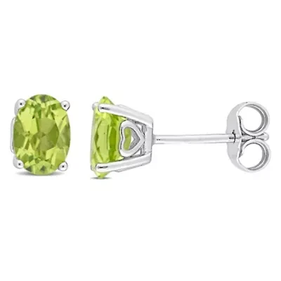 Peridot Stud Earrings in Sterling Silver