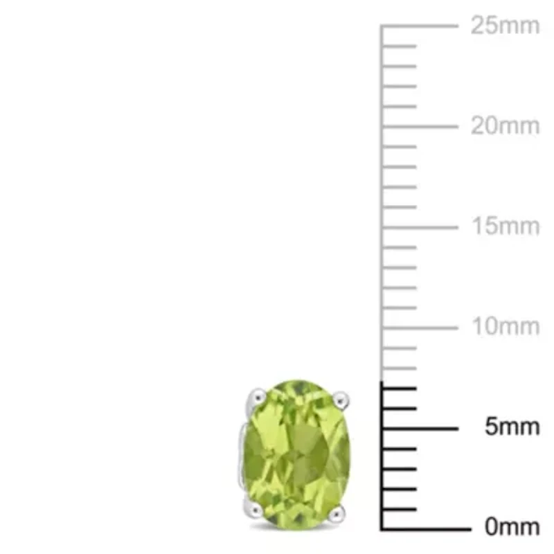 Peridot Stud Earrings in Sterling Silver