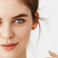 Lab Created Created Ruby Oval Stud Earrings in Sterling Silver