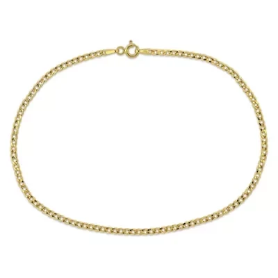 2.3MM Curb Link Chain Bracelet in 10K Yellow Gold, 10"
