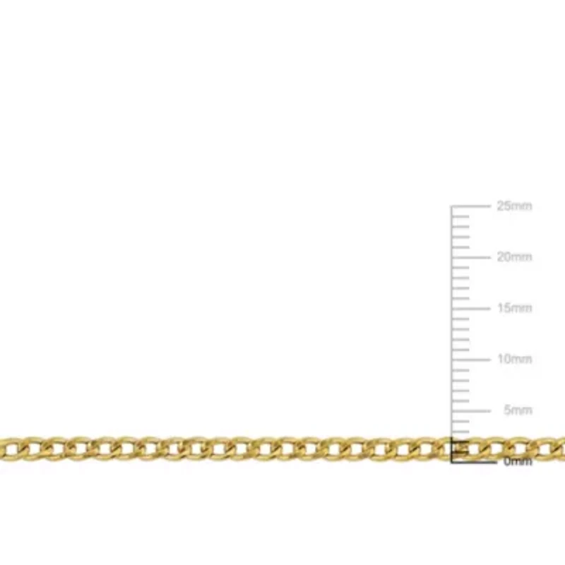 2.3MM Curb Link Chain Bracelet in 10K Yellow Gold, 10"
