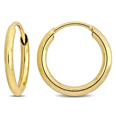 11MM Hoop Earrings in 14K Yellow Gold
