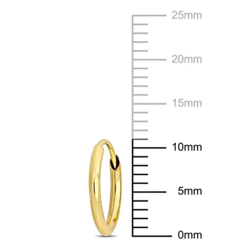 11MM Hoop Earrings in 14K Yellow Gold