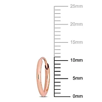 11MM Hoop Earrings in 14K Rose Gold