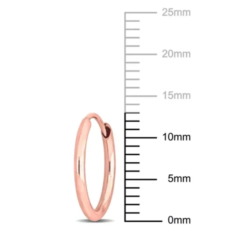 13MM Hoop Earrings in 14K Rose Gold