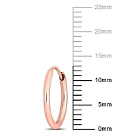 13MM Hoop Earrings in 14K Rose Gold