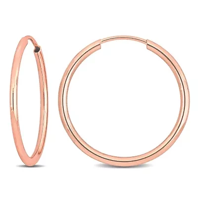 20MM Hoop Earrings in 14K Rose Gold