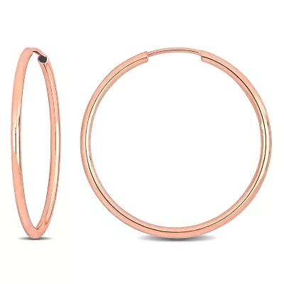 25MM Hoop Earrings in 14K Rose Gold