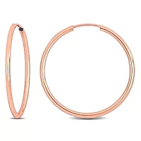 25MM Hoop Earrings in 14K Rose Gold