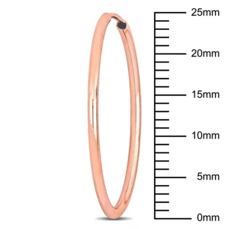 25MM Hoop Earrings in 14K Rose Gold