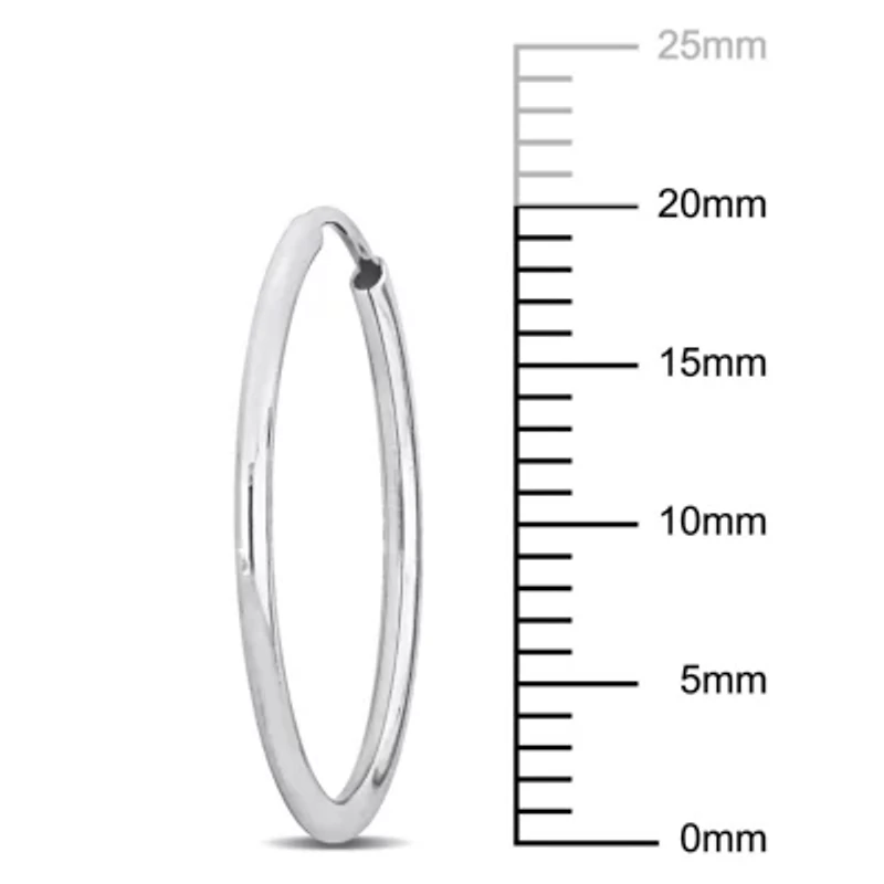 20MM Hoop Earrings in 14K White Gold