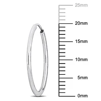 20MM Hoop Earrings in 14K White Gold