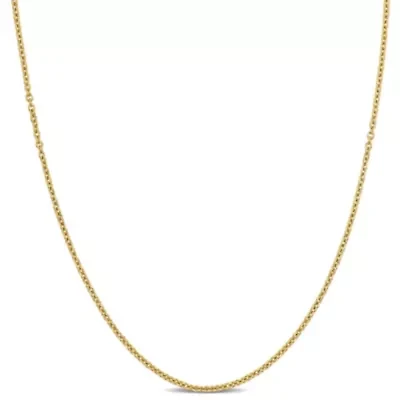 0.85MM Round Cable Chain in 10K Yellow Gold, 17"