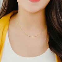 0.85MM Round Cable Chain in 10K Yellow Gold, 17"