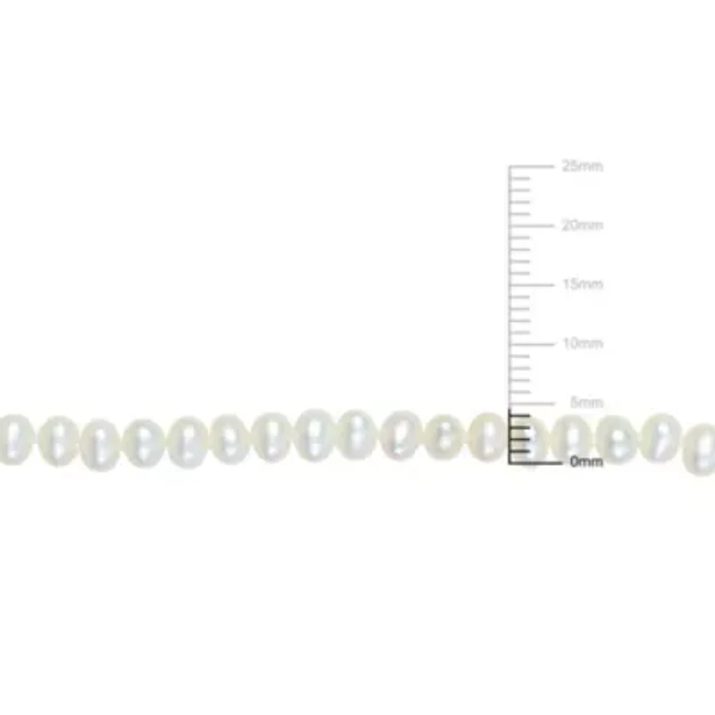 3-4mm Freshwater Cultured Pearl Bracelet in Yellow Plated Sterling Silver