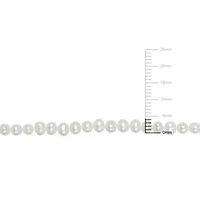 3-4mm Freshwater Cultured Pearl Necklace in Yellow Plated Sterling Silver