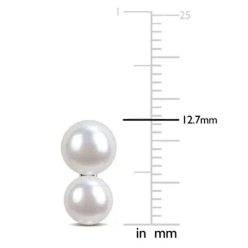 4-6.5mm Freshwater Cultured Pearl Drop Earrings in Sterling Silver